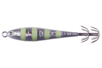 HIGASHI кальмарница Squid Paint sinker #04 Silver-Zebra Glow