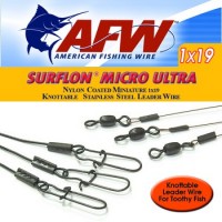 AFW поводок оснащенный Surflon Micro Ultra Black 1x19