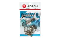 Higashi карабины с вертлюгом Cross lock B-10 silver