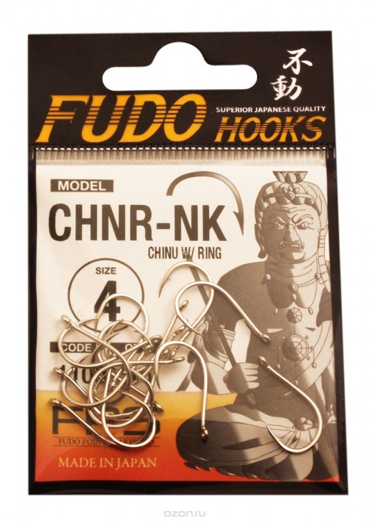 FUDO крючки CHINU W/RING GD (1102)